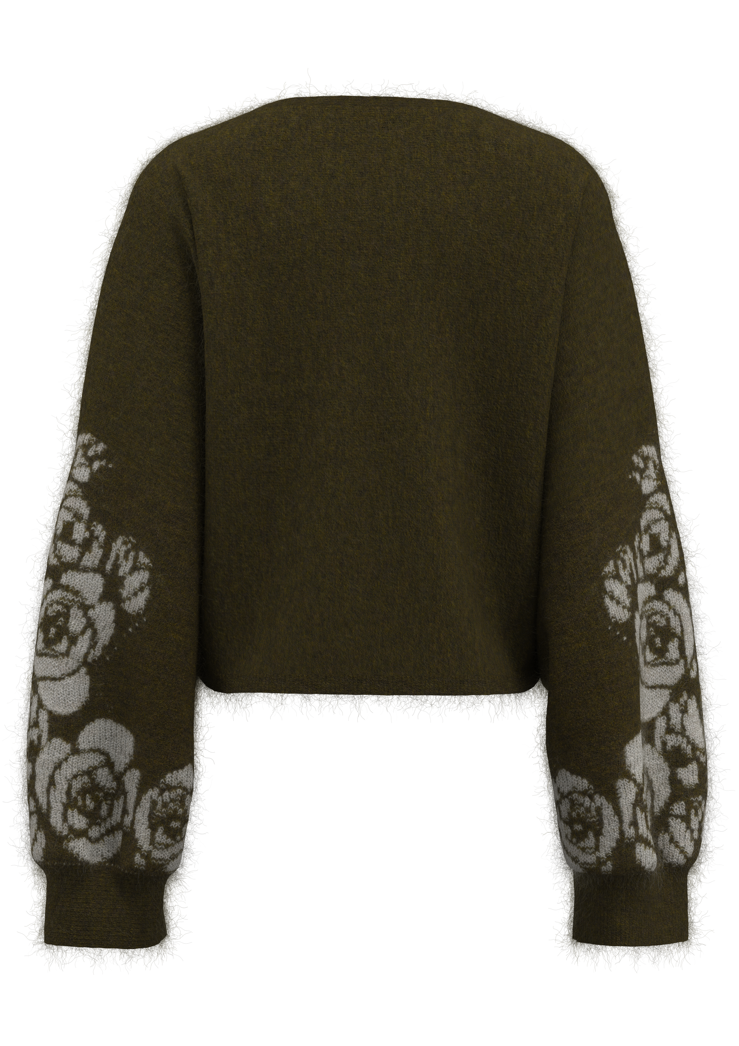 Jersey de jacquard con hombros descubiertos para mujer