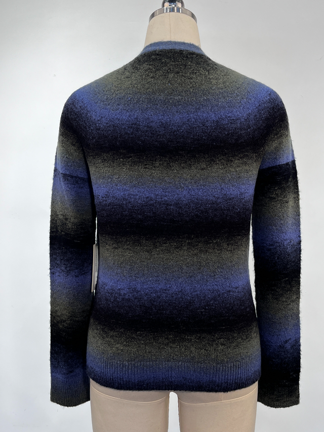 Cardigan sans couture de couleur d&eacute;grad&eacute;e 