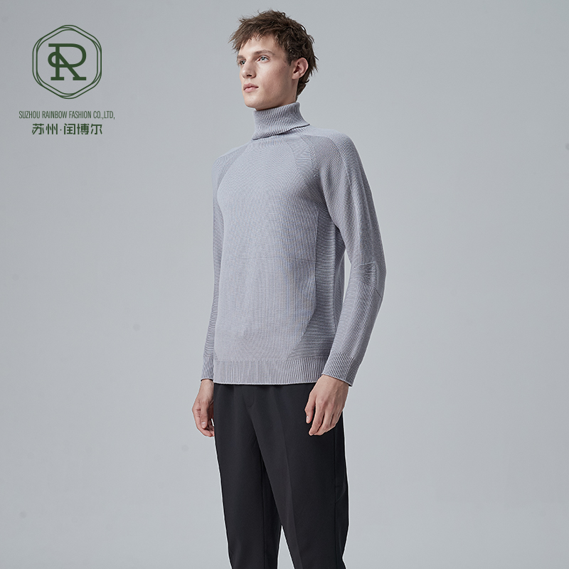 Strukturierter Rollkragenpullover f&uuml;r Herren, RWS WOOL SEAMLESS 