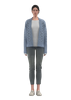 Cardigan Femme En Maille Ajour&eacute;e Motif Losanges