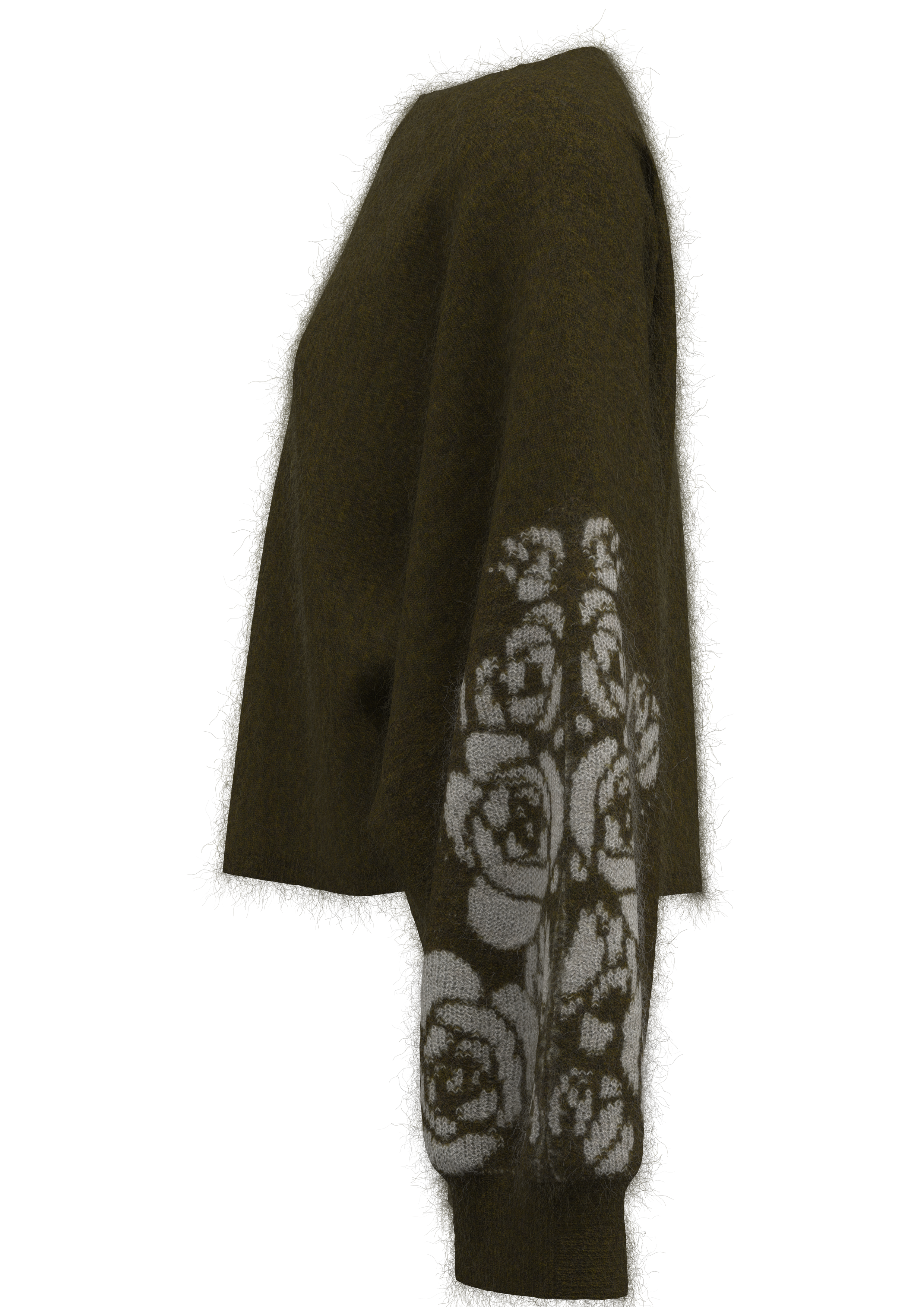 Jersey de jacquard con hombros descubiertos para mujer