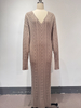 Nahtloses Strick-Maxikleid
