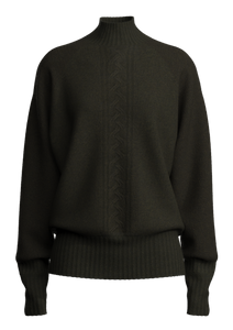 Su&eacute;ter tipo jersey de punto trenzado para mujer