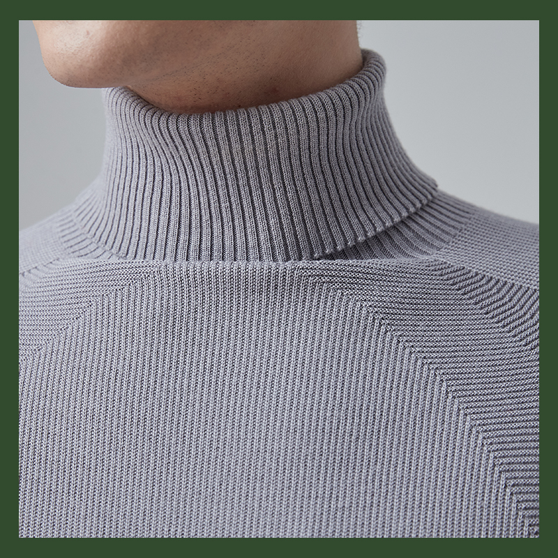 Strukturierter Rollkragenpullover f&uuml;r Herren, RWS WOOL SEAMLESS 