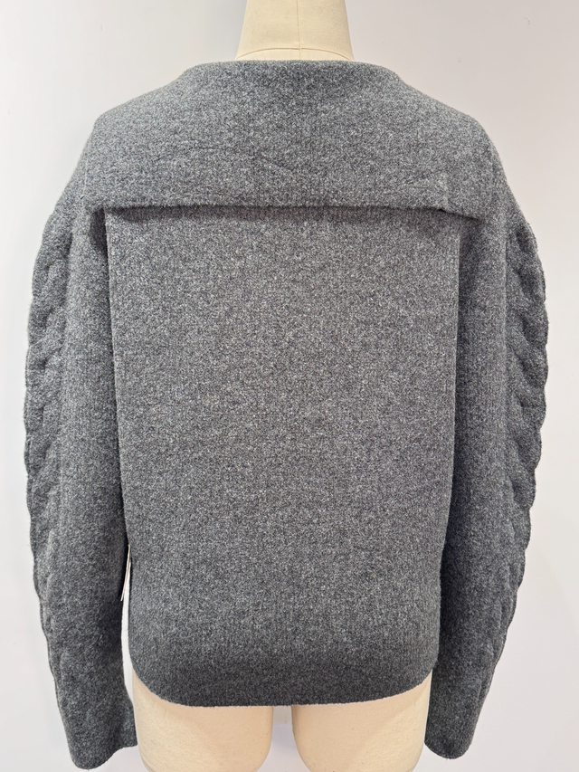 Pull sans couture &agrave; &eacute;paules tombantes