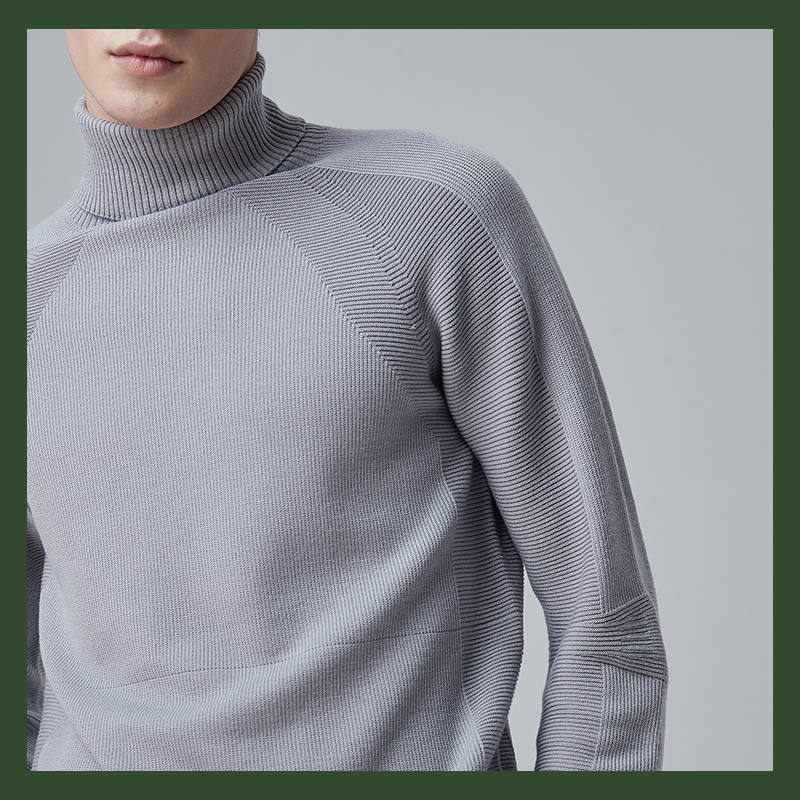 Strukturierter Rollkragenpullover f&uuml;r Herren, RWS WOOL SEAMLESS 