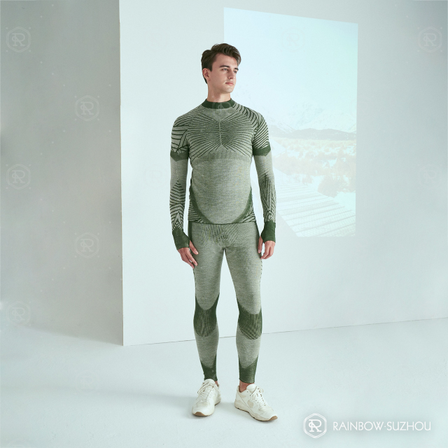 Traje de esqu&iacute; de lana merino capa base sin costuras