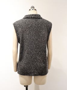 Chaleco de punto con cuello polo para mujer