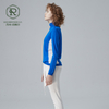 Jersey de mujer con cuello alto y 18GG Intarsia SIN COSTURAS LANA RWS 