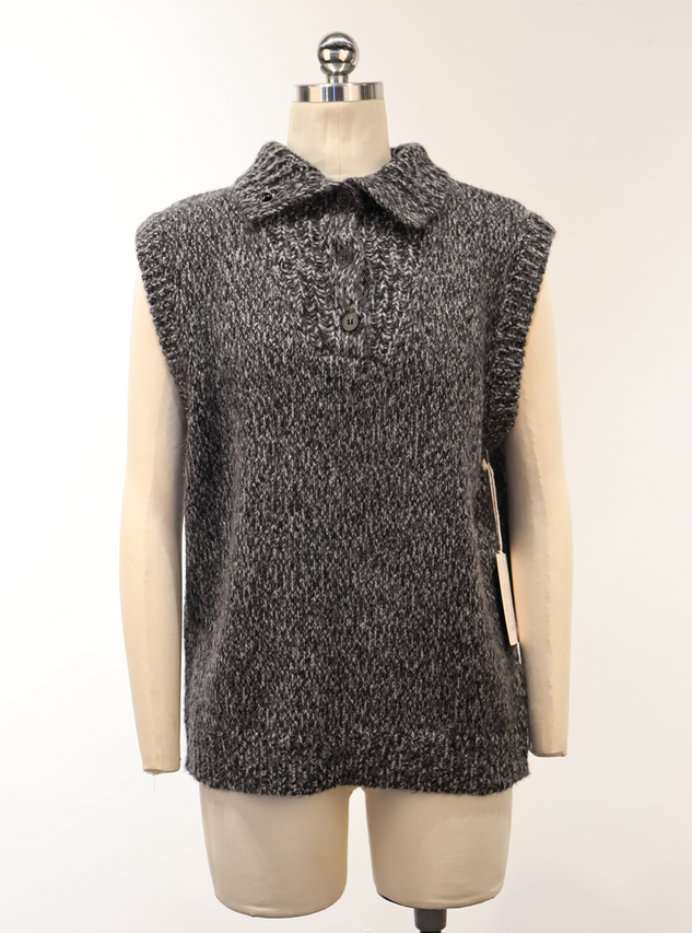 Damen-Strickweste mit Rollkragen